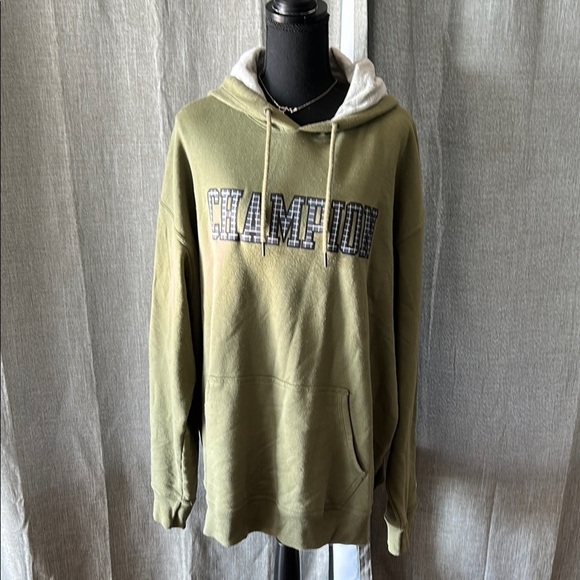 Champion Green Collegiate Hoodie Sweatshirt - Picture 1 of 4